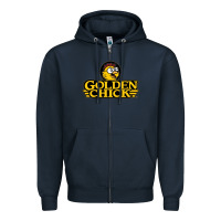 Navy suitable-golden-chick-worn Zipper Hoodie - linhVisuals