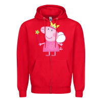 Red pig Zipper Hoodie - linhVisuals