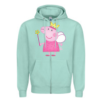 Seafoam pig Zipper Hoodie - linhVisuals