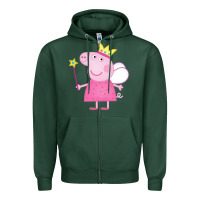 Sports Green pig Zipper Hoodie - linhVisuals