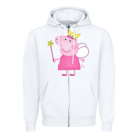 White pig Zipper Hoodie - linhVisuals