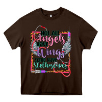 Chocolate Brown cowgirl not all angels have wings Heavy Core Tee - CowGirlArtShop