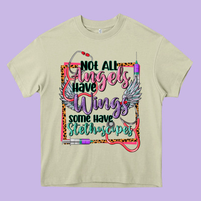 Cowgirl Not All Angels Have Wings Heavy Core Tee Designed By Cowgirlartshop