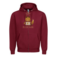 Burgundy fox news new Zipper Hoodie - linhVisuals