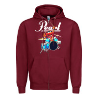 Burgundy the muppet show animal playing pearl drums Zipper Hoodie - linhVisuals
