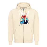 Sandshell the muppet show animal playing pearl drums Zipper Hoodie - linhVisuals
