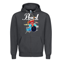 Smoke the muppet show animal playing pearl drums Zipper Hoodie - linhVisuals
