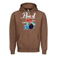 Chestnut the muppet show animal playing pearl drums Zipper Hoodie - linhVisuals