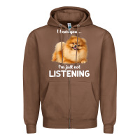 Chestnut pomeranian i hear you not listening t shirt Zipper Hoodie - linhVisuals