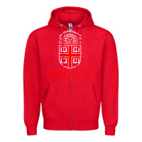 Red brown university Zipper Hoodie - linhVisuals