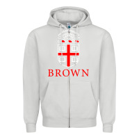 Dove Grey brown university Zipper Hoodie - linhVisuals