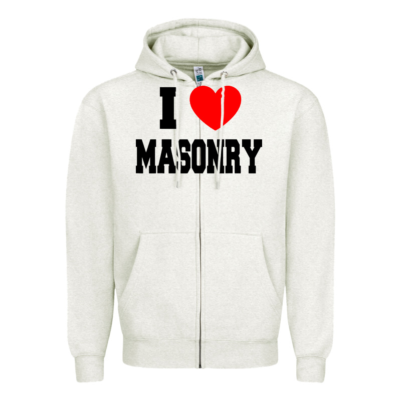 I Love Masonry Zipper Hoodie by linhVisuals | Teevron