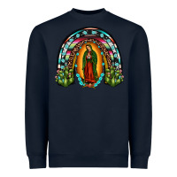 Navy our lady of guadalupe rainbow Heavyweight Sweatshirt - JahusDesignShop
