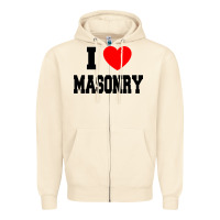 Sandshell i love masonry Zipper Hoodie - linhVisuals