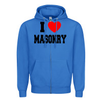 True Royal i love masonry Zipper Hoodie - linhVisuals