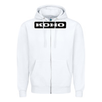 White Koho Zipper Hoodie - linhVisuals