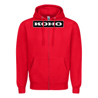 Red Koho Zipper Hoodie - linhVisuals
