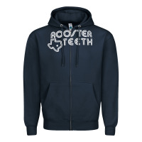 Navy rooster teeth Zipper Hoodie - linhVisuals