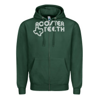 Sports Green rooster teeth Zipper Hoodie - linhVisuals