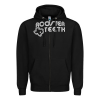 Black rooster teeth Zipper Hoodie - linhVisuals
