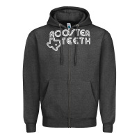 Charcoal Heather rooster teeth Zipper Hoodie - linhVisuals
