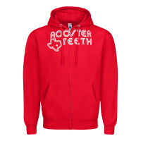 Red rooster teeth Zipper Hoodie - linhVisuals