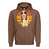 Chestnut retro basset hound t shirt men women kids gift t shirt Zipper Hoodie - linhVisuals