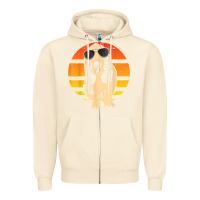 Sandshell retro basset hound t shirt men women kids gift t shirt Zipper Hoodie - linhVisuals