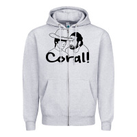Heather Grey the walking dead  coral Zipper Hoodie - linhVisuals