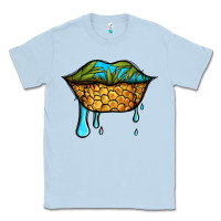 Dusty Blue summer vibes pineapple lips Classic Tee - Jasminsmagicworld
