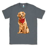 Charcoal Heather golden retriever Classic Tee - Artiststas