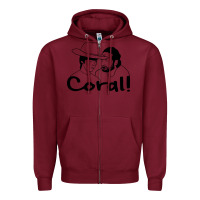 Burgundy the walking dead  coral Zipper Hoodie - linhVisuals