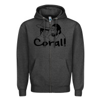 Charcoal Heather the walking dead  coral Zipper Hoodie - linhVisuals