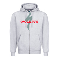 Heather Grey Specialized Bikes Bicycle Zipper Hoodie - linhVisuals
