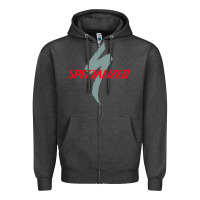 Charcoal Heather Specialized Bikes Bicycle Zipper Hoodie - linhVisuals