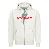 Oatmeal Heather Specialized Bikes Bicycle Zipper Hoodie - linhVisuals