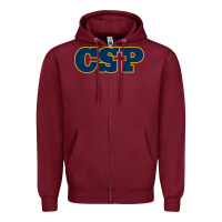 Burgundy CSP, concordia university st paul, apparel Zipper Hoodie - linhVisuals