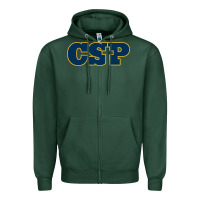 Sports Green CSP, concordia university st paul, apparel Zipper Hoodie - linhVisuals