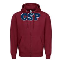 Burgundy CSP, concordia university st paul, apparel Zipper Hoodie - linhVisuals