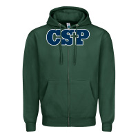 Sports Green CSP, concordia university st paul, apparel Zipper Hoodie - linhVisuals