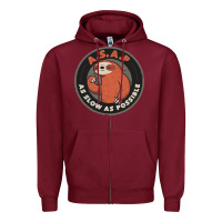 Burgundy as slow as possible Zipper Hoodie - linhVisuals