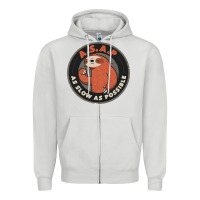 Dove Grey as slow as possible Zipper Hoodie - linhVisuals