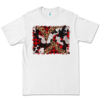White cowhide buffalo plaid leopad background Premium Tee - CowCowDesign