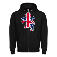 Black great britain national Zipper Hoodie - linhVisuals