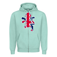 Seafoam great britain national Zipper Hoodie - linhVisuals