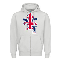 Dove Grey great britain national Zipper Hoodie - linhVisuals