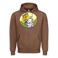 Chestnut bloaty pizza hog Zipper Hoodie - linhVisuals