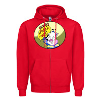 Red bloaty pizza hog Zipper Hoodie - linhVisuals