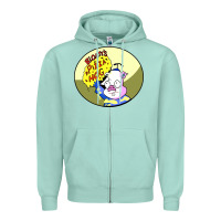 Seafoam bloaty pizza hog Zipper Hoodie - linhVisuals