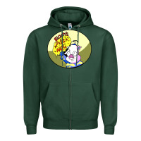 Sports Green bloaty pizza hog Zipper Hoodie - linhVisuals
